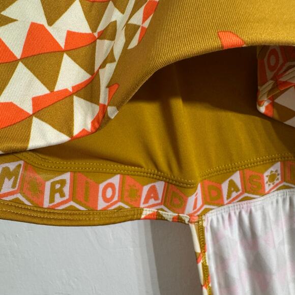 Farm Rio x Adidas Farm Psychedelic Wave Green Dress Victory Gold Size Large New - Picture 10 of 16